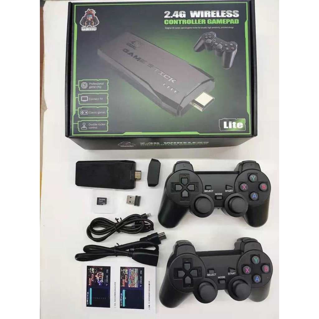 GSH Wireless 4K Video Game Console Stick with Built-in Retro Classic Games + Gamepads