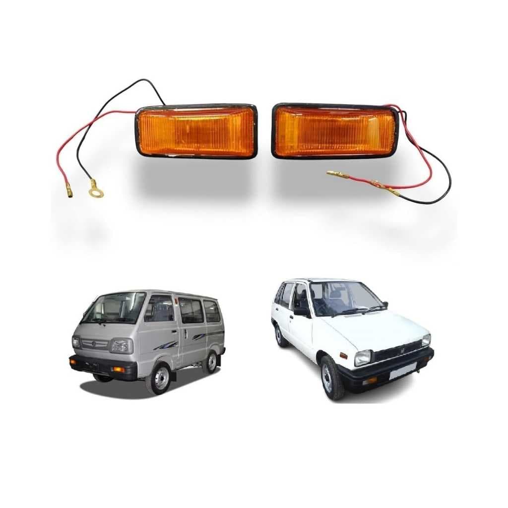 Bumper Fender Indicator Light Lamp Assembly for Maruti 800 / Van 2nd Gen Type 1 Set of 2