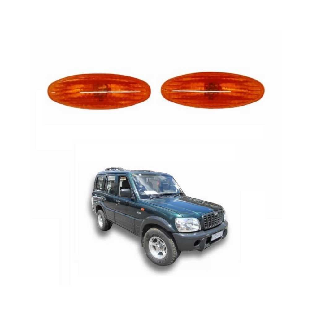Bumper Fender Indicator Light Lamp Assembly for Mahindra Scorpio, Quanto, Xylo, Genio Yellow Set of 2
