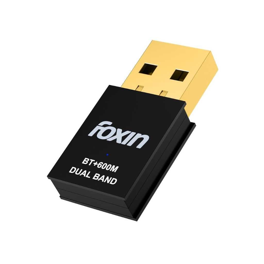 Foxin Nano 600Mbps Dual Band WiFi + Bluetooth 4.2 USB Adapter